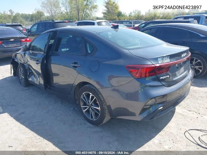 2022 Kia Forte Lxs VIN: 3KPF24AD0NE423897 Lot: 40314075