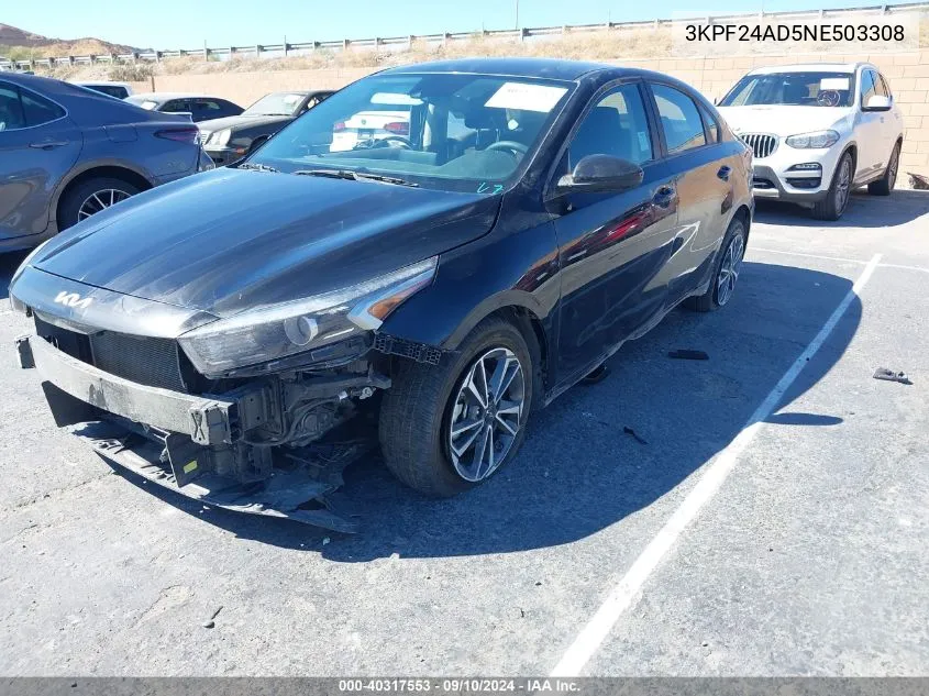 2022 Kia Forte Fe/Lxs VIN: 3KPF24AD5NE503308 Lot: 40317553