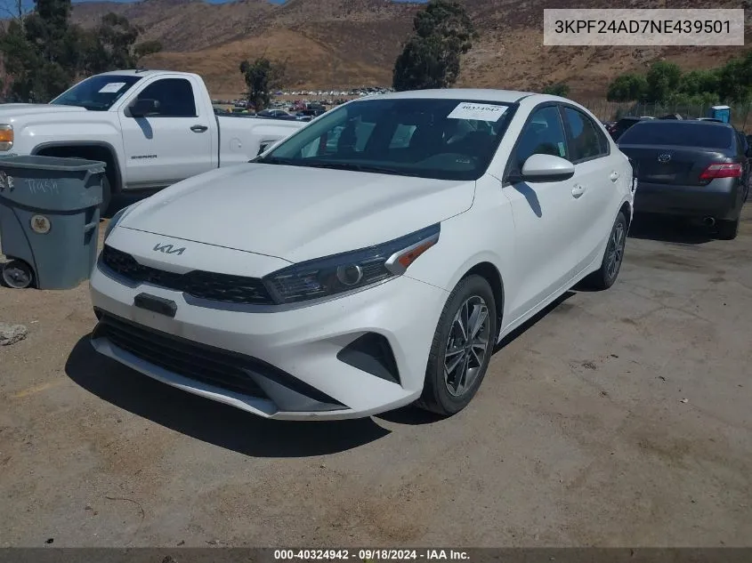 2022 Kia Forte Lxs VIN: 3KPF24AD7NE439501 Lot: 40324942