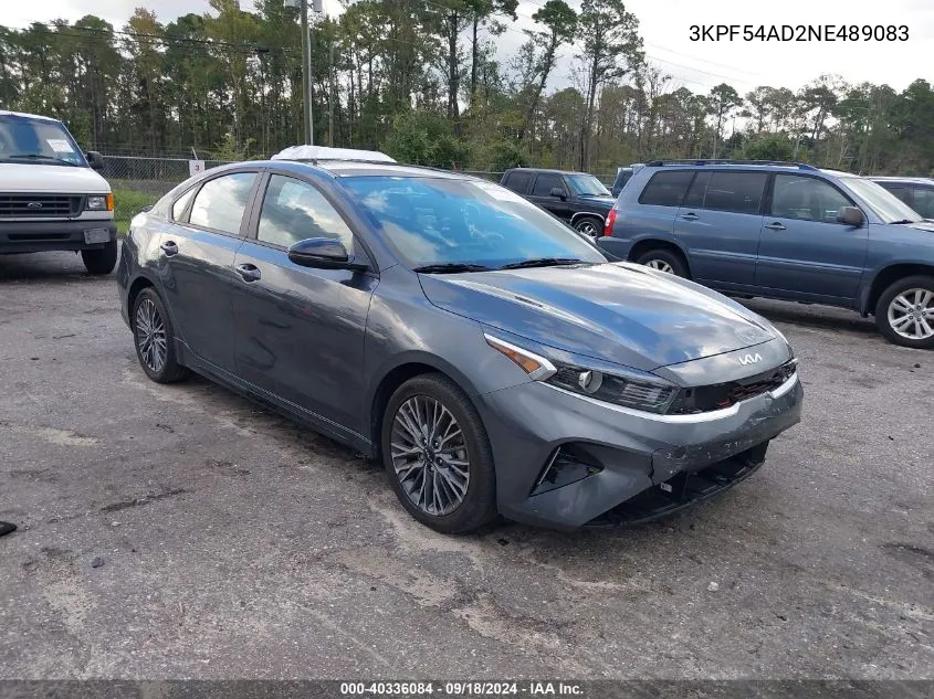 2022 Kia Forte Gt-Line VIN: 3KPF54AD2NE489083 Lot: 40336084