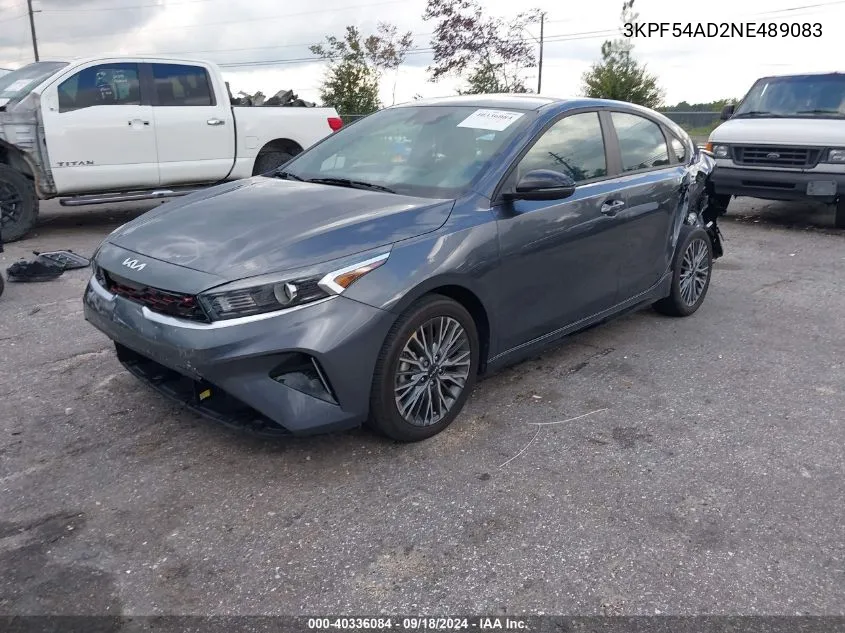 2022 Kia Forte Gt-Line VIN: 3KPF54AD2NE489083 Lot: 40336084