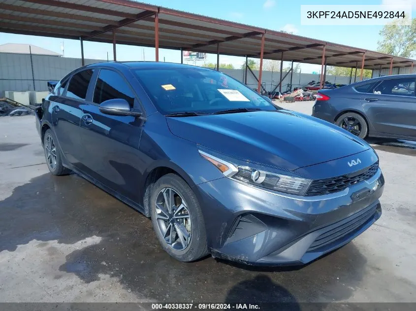 3KPF24AD5NE492844 2022 Kia Forte Lxs