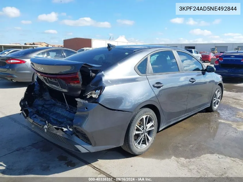 3KPF24AD5NE492844 2022 Kia Forte Lxs