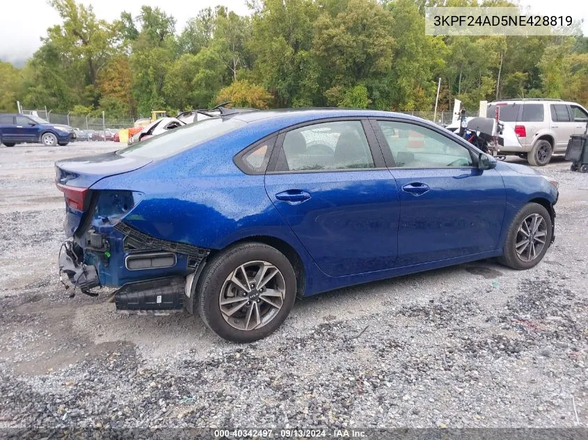 3KPF24AD5NE428819 2022 Kia Forte Fe/Lxs