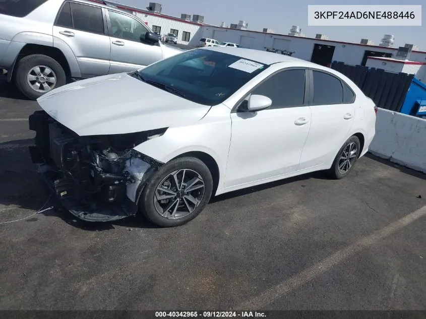 2022 Kia Forte Lxs VIN: 3KPF24AD6NE488446 Lot: 40342965