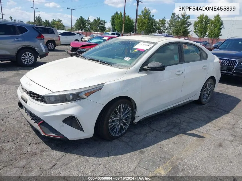 2022 Kia Forte Gt-Line VIN: 3KPF54AD0NE455899 Lot: 40350884