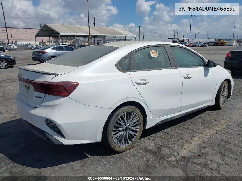 2022 Kia Forte Gt-Line VIN: 3KPF54AD0NE455899 Lot: 40350884