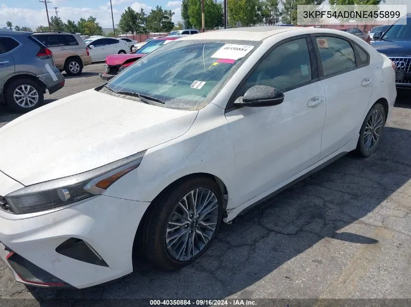 2022 Kia Forte Gt-Line VIN: 3KPF54AD0NE455899 Lot: 40350884