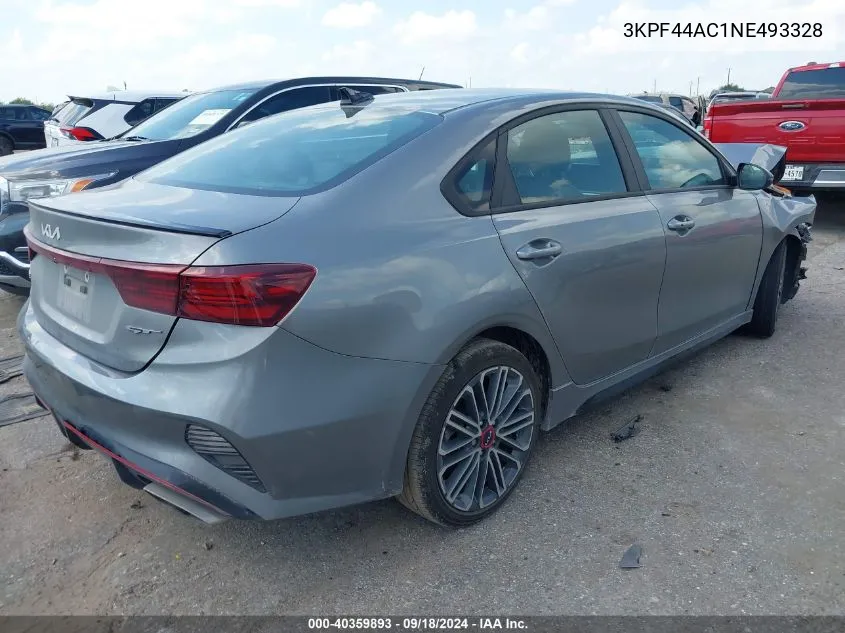 2022 Kia Forte Gt VIN: 3KPF44AC1NE493328 Lot: 40359893