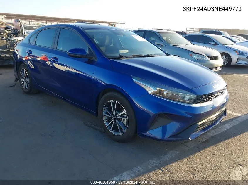 3KPF24AD3NE449779 2022 Kia Forte Lxs