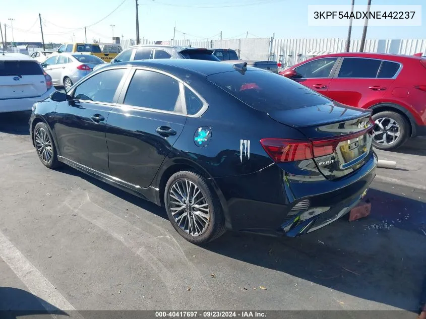 2022 Kia Forte Gt-Line VIN: 3KPF54ADXNE442237 Lot: 40417697