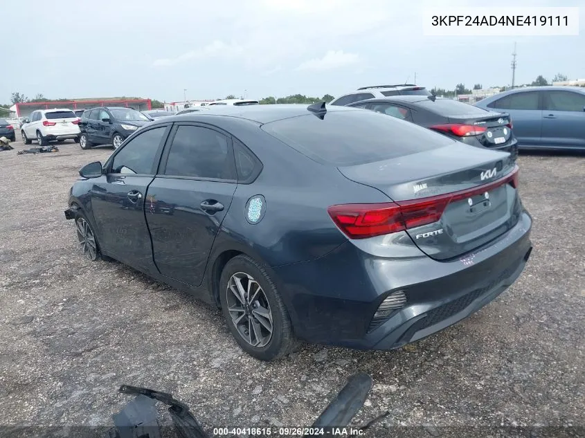 3KPF24AD4NE419111 2022 Kia Forte Lxs