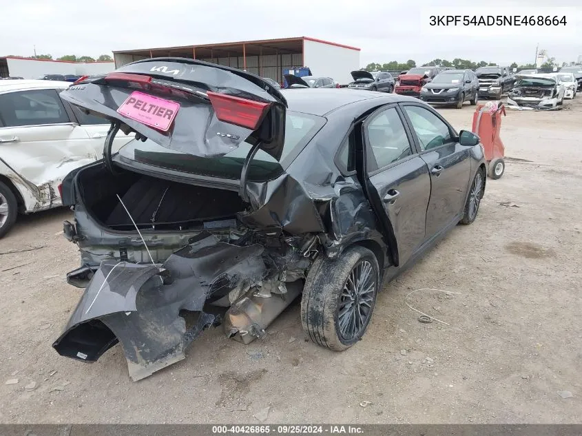 2022 Kia Forte Gt Line VIN: 3KPF54AD5NE468664 Lot: 40426865