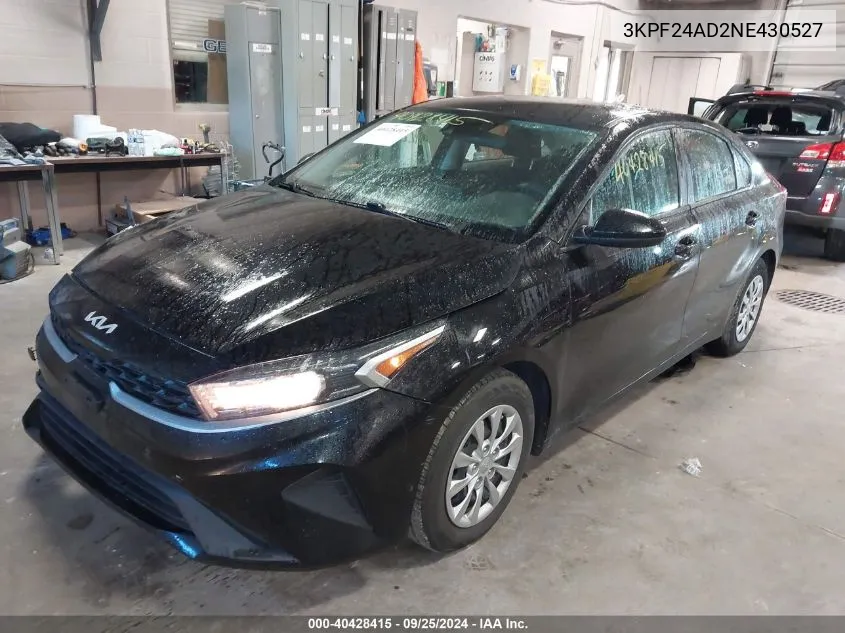 2022 Kia Forte Fe VIN: 3KPF24AD2NE430527 Lot: 40428415