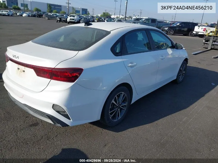 2022 Kia Forte Lxs VIN: 3KPF24AD4NE456210 Lot: 40429696