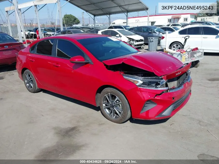 3KPF24AD5NE495243 2022 Kia Forte Lxs