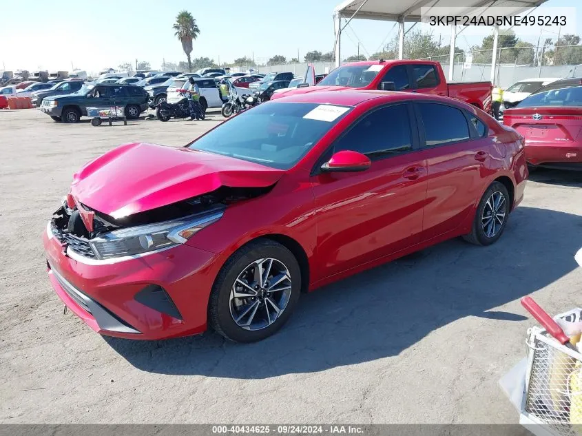 3KPF24AD5NE495243 2022 Kia Forte Lxs