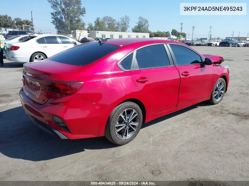 3KPF24AD5NE495243 2022 Kia Forte Lxs