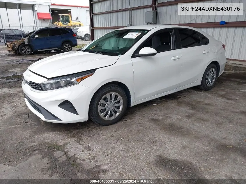 2022 Kia Forte Fe/Lxs VIN: 3KPF24ADXNE430176 Lot: 40435331