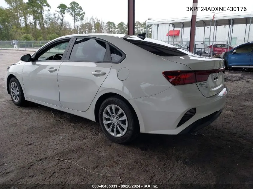 2022 Kia Forte Fe/Lxs VIN: 3KPF24ADXNE430176 Lot: 40435331