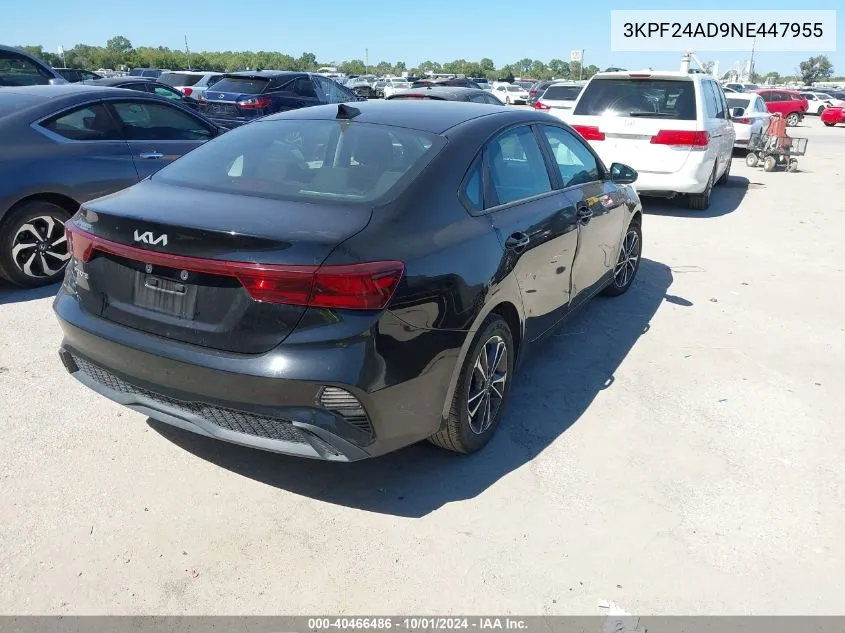 2022 Kia Forte Lxs VIN: 3KPF24AD9NE447955 Lot: 40466486