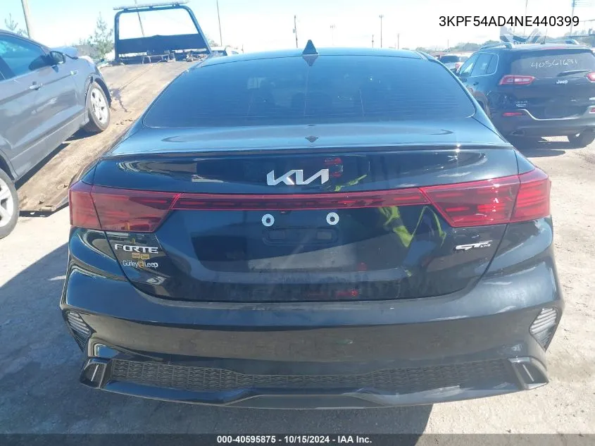 2022 Kia Forte Gt-Line VIN: 3KPF54AD4NE440399 Lot: 40595875