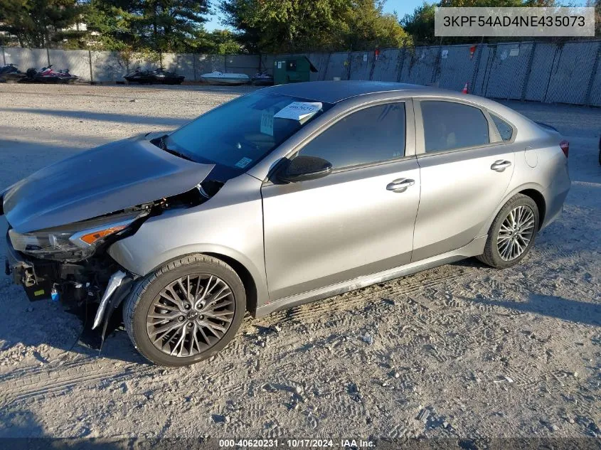 2022 Kia Forte Gt-Line VIN: 3KPF54AD4NE435073 Lot: 40620231