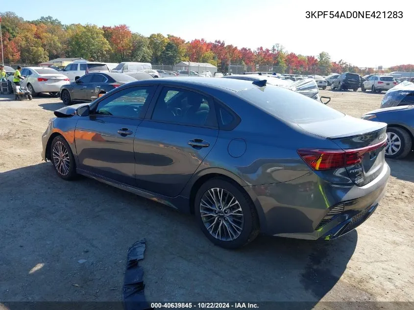 2022 Kia Forte Gt-Line VIN: 3KPF54AD0NE421283 Lot: 40639845