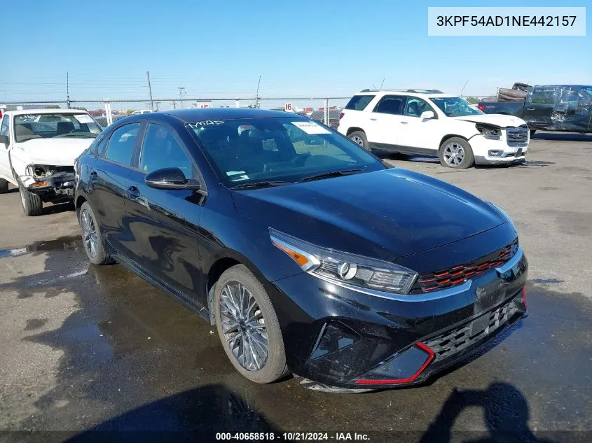 2022 Kia Forte Gt-Line VIN: 3KPF54AD1NE442157 Lot: 40658518