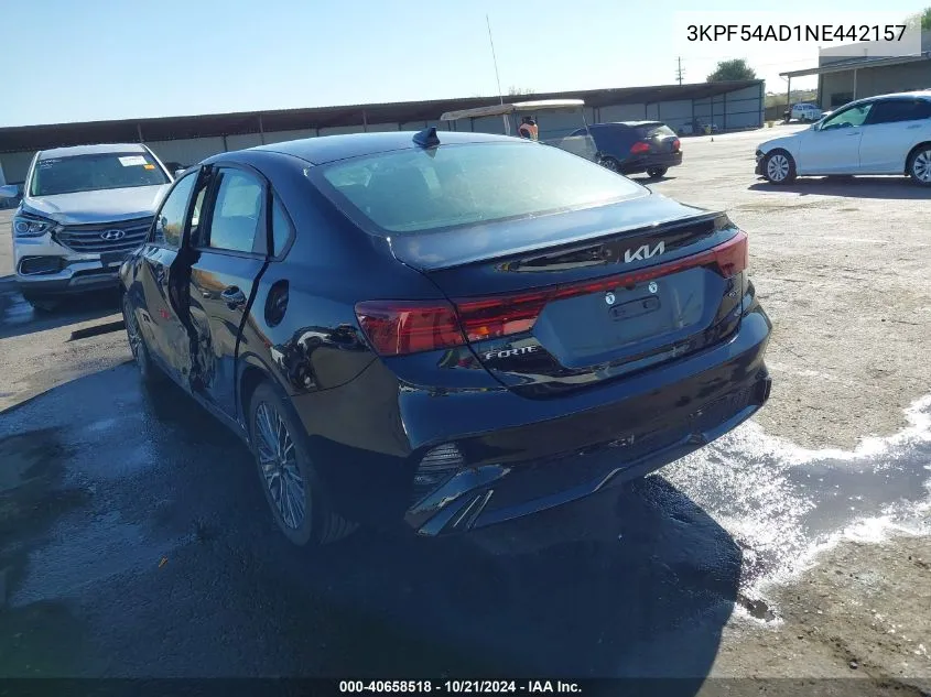 2022 Kia Forte Gt-Line VIN: 3KPF54AD1NE442157 Lot: 40658518