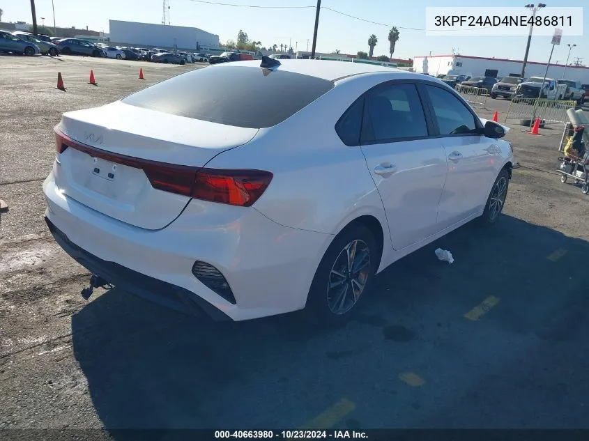 2022 Kia Forte Lxs VIN: 3KPF24AD4NE486811 Lot: 40663980