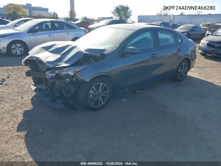 2022 Kia Forte Fe/Lxs VIN: 3KPF24AD9NE466280 Lot: 40686302