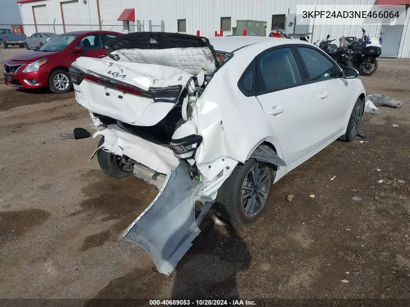 2022 Kia Forte Lxs W/Intellig Fe/Lxs VIN: 3KPF24AD3NE466064 Lot: 40689053