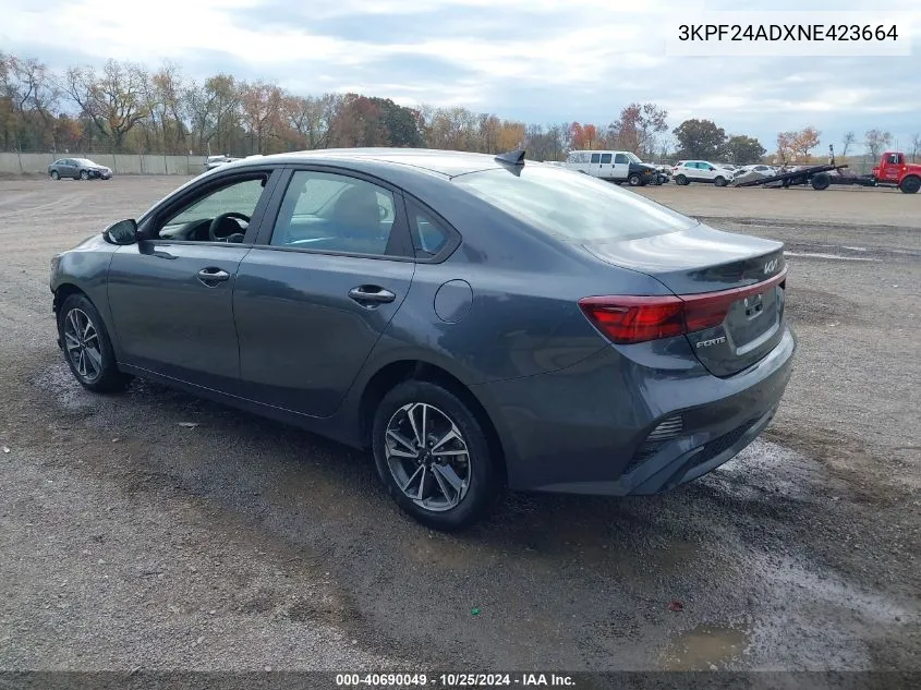 2022 Kia Forte Lxs VIN: 3KPF24ADXNE423664 Lot: 40690049