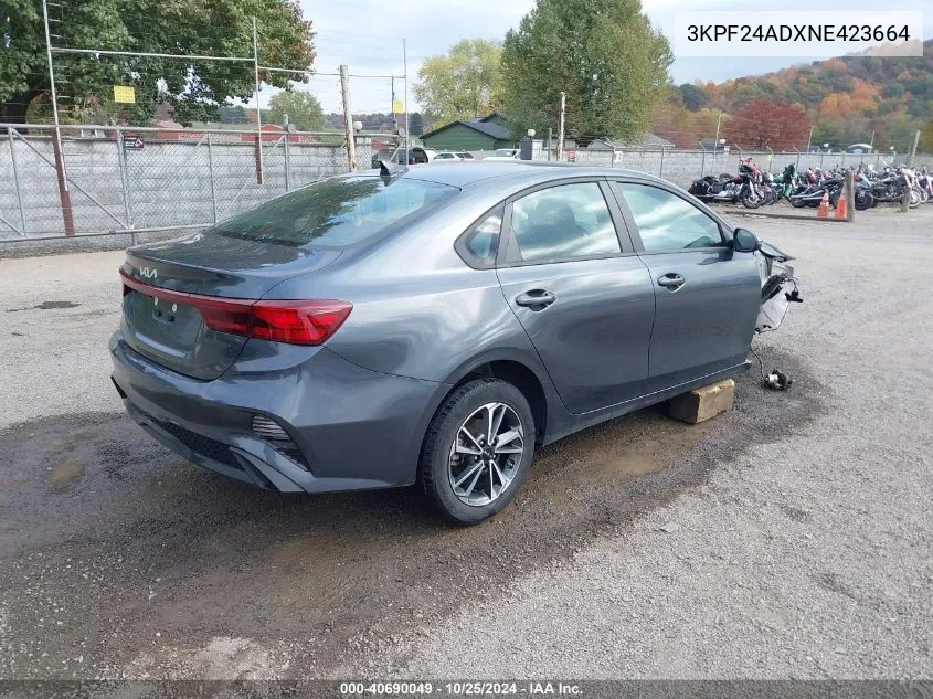 2022 Kia Forte Lxs VIN: 3KPF24ADXNE423664 Lot: 40690049