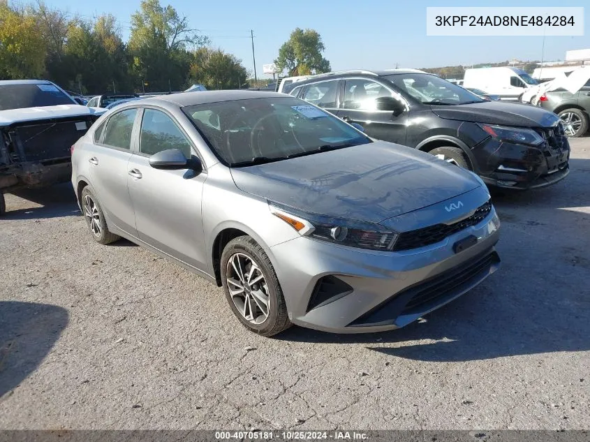 2022 Kia Forte Lxs VIN: 3KPF24AD8NE484284 Lot: 40705181