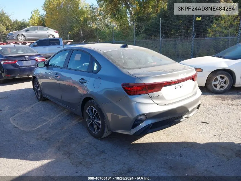 2022 Kia Forte Lxs VIN: 3KPF24AD8NE484284 Lot: 40705181