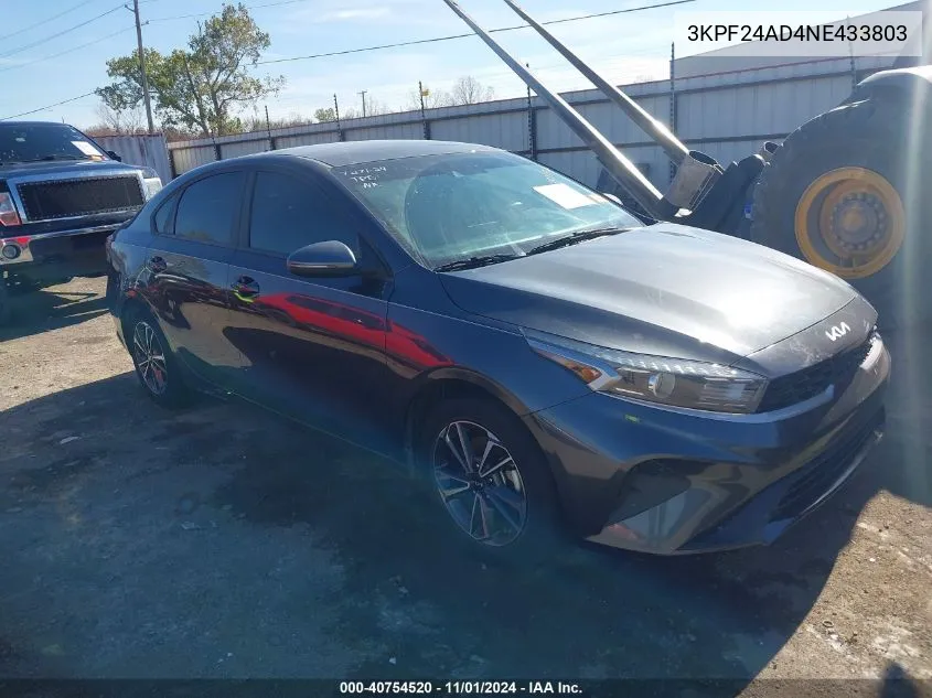 2022 Kia Forte Lxs VIN: 3KPF24AD4NE433803 Lot: 40754520