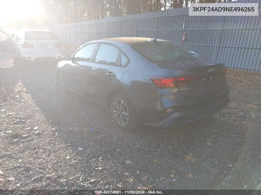 2022 Kia Forte Lxs VIN: 3KPF24AD9NE496265 Lot: 40774901