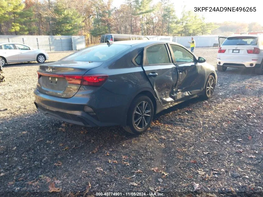 2022 Kia Forte Lxs VIN: 3KPF24AD9NE496265 Lot: 40774901