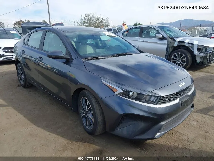 2022 Kia Forte Lxs VIN: 3KPF24ADXNE490684 Lot: 40778116