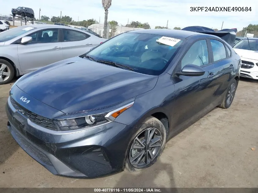 2022 Kia Forte Lxs VIN: 3KPF24ADXNE490684 Lot: 40778116