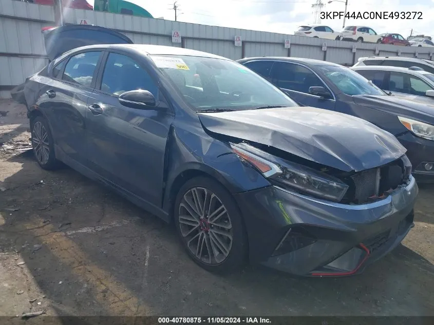 2022 Kia Forte Gt VIN: 3KPF44AC0NE493272 Lot: 40780875