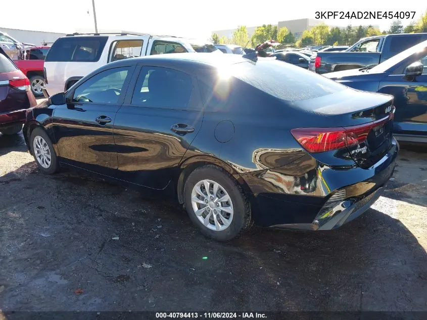 2022 Kia Forte Fe VIN: 3KPF24AD2NE454097 Lot: 40794413