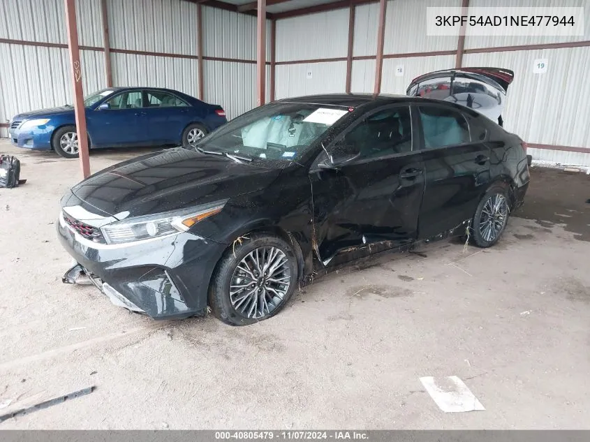 2022 Kia Forte Gt-Line VIN: 3KPF54AD1NE477944 Lot: 40805479