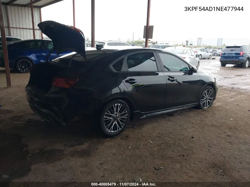 2022 Kia Forte Gt-Line VIN: 3KPF54AD1NE477944 Lot: 40805479