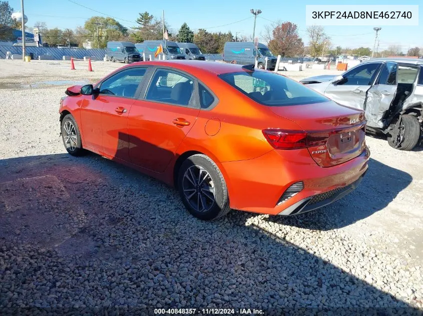 2022 Kia Forte Lxs VIN: 3KPF24AD8NE462740 Lot: 40848357