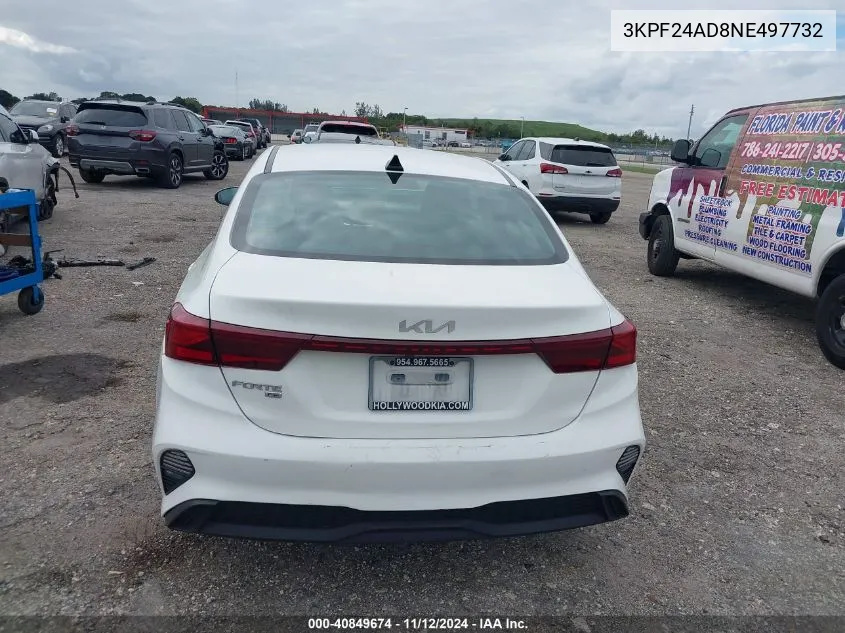 2022 Kia Forte Fe VIN: 3KPF24AD8NE497732 Lot: 40849674