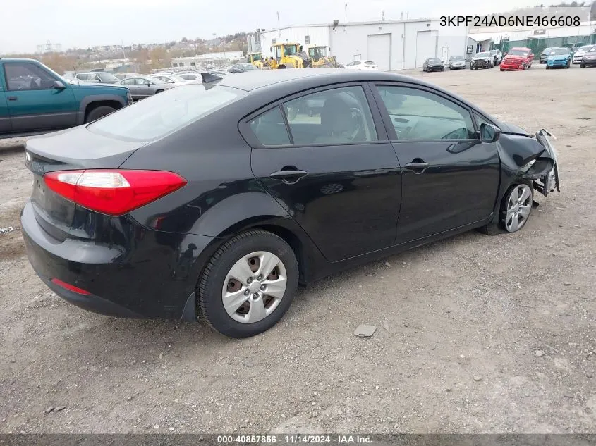 2022 Kia Forte Lxs VIN: 3KPF24AD6NE466608 Lot: 40857856