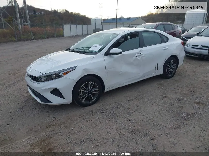 2022 Kia Forte Lxs VIN: 3KPF24AD4NE496349 Lot: 40863239